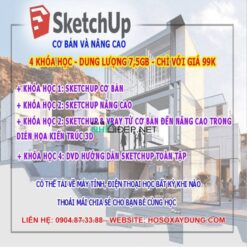 4 khóa học Sketchup cơ bản và nâng cao giá 99k