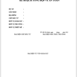 Alternative view of Kế hoạch an toàn lao động của Nhà thầu thi công