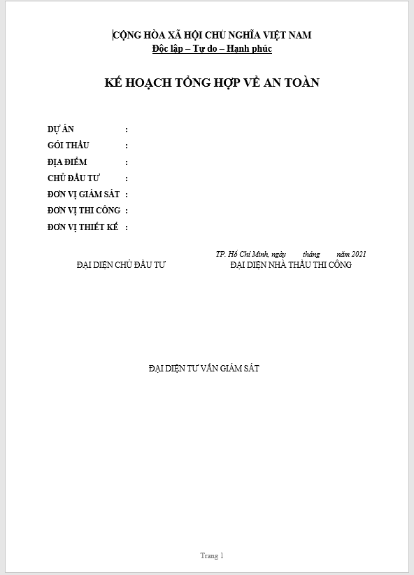 Kế hoạch an toàn lao động của Nhà thầu thi công - Ảnh 2