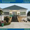 Bản vẽ nhà vườn 2 tầng mái 13x9.1 mái nhật