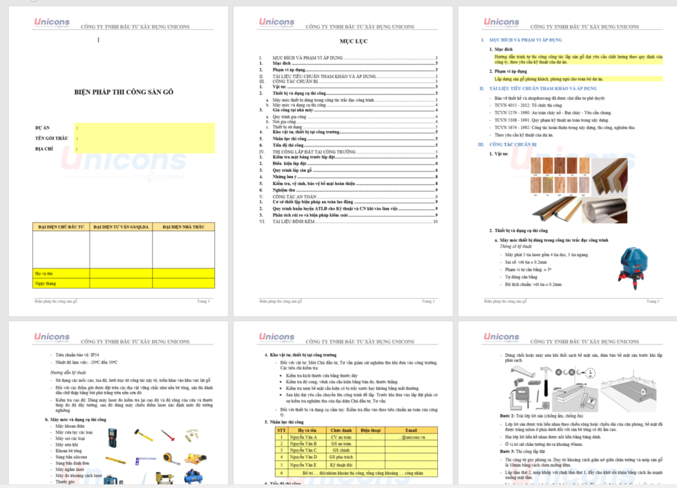 Biện pháp thi công lát sàn gỗ công nghiệp