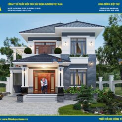 Full file Cad bản vẽ – Nhà Mái Nhật 1 tầng 8×16