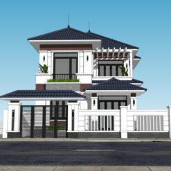 Nhà vườn 2 Tầng mái nhật kt 8x12.85m