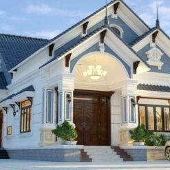 Biệt thự 1 tầng mái Thái mới nhất 2024.
