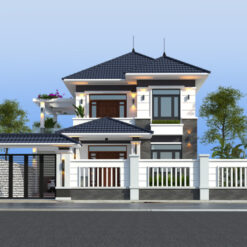 Alternative view of Biệt thự 2 tầng mái Nhật kích thước 8x12,55m