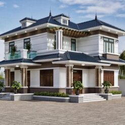 Biệt thự 2 tầng mái Nhật,kt 12.9x12.66m