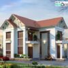 Biệt thự 2 tầng mái thái kích thước 9×13.62m