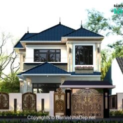 Mái Nhật 2 tầng kích thước 9.87x15.64m