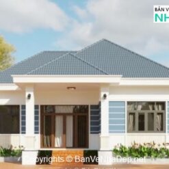 Bản vẽ nhà vườn 1 tầng 10x13m