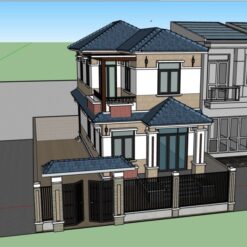 Mẫu Nhà 2 tầng mái Nhật 6x13.2m