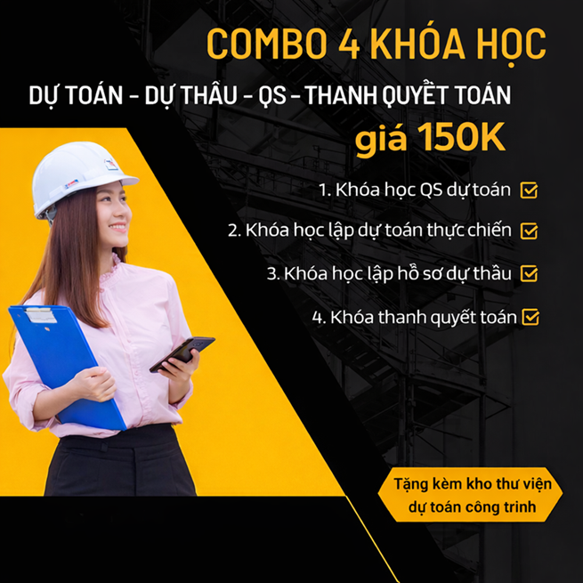 Combo 4 khóa học dự toán - dự thầu - thanh quyết toán giá 150k - Ảnh 2