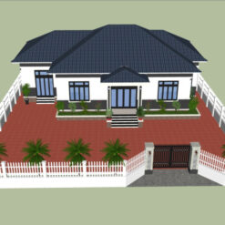 Biệt thự nhà vườn 1 tầng 11.3x20.3m