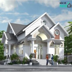 Alternative view of Biệt thự 1 tầng tân cổ điển kích thước 9.8×16.5m