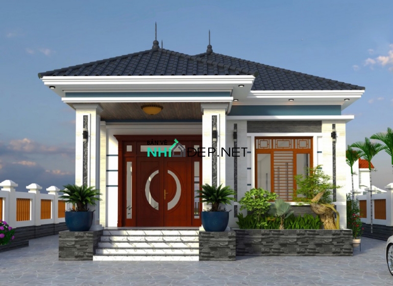 Nhà cấp 4 đơn giản mà đẹp, kt 8x16m - Ảnh 5