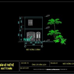 Alternative view of Bản vẽ nhà 2 tầng 5x10m