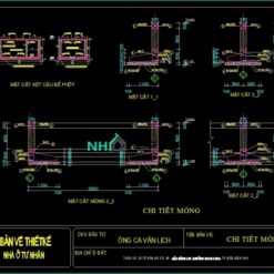 Bản vẽ nhà 2 tầng 5x10m