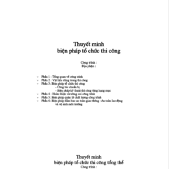 Thuyết minh biện pháp thi công đường giao thông nông thôn