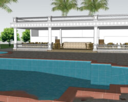 Bản vẽ CAD kiến trúc tổ hợp trường học, bản vẽ KT+KC bể bơi