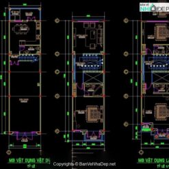 Bản vẽ + dự toán kinh phí excel nhiều nhà liền kế khu nhà ở centerhills