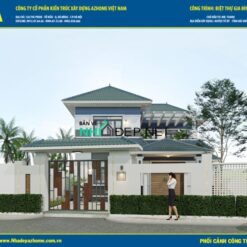 Alternative view of Bản vẽ Full nhà mái Nhật 2 tầng kích thước 13.78x12.78