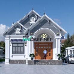 Bản vẽ Kiến trúc Nhà cấp 4 mái nhật Diện tích 9x20