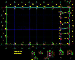 Bản vẽ nhà xưởng 35x52m khung thép