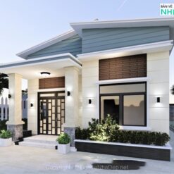 Alternative view of Biệt thự 1 tầng mái lệch thiết kế hiện đại