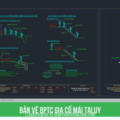 Bản vẽ Biện pháp thi công gia cố mái taluy