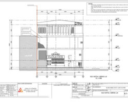 File bản vẽ kiến trúc và kết cấu nhà hàng karaoke 14.6x33m đã thẩm duyệt chữa cháy