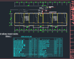 File cad bản vẽ cải tạo trường tiểu học 2 tầng chi tiết