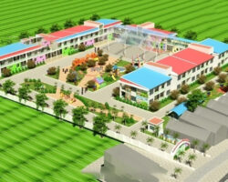 File cad thiết kế nhà hiệu bộ  nhà 2 tầng 8 phòng học  2 tầng 10 phòng học trường tiểu học Hà Nội