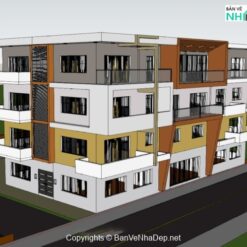 File sketchup việt nam căn hộ nhà chung cư mini
