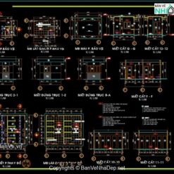 Full thiết kế bản vẽ kiến trúc quán kích thước thiết kế 30x35m