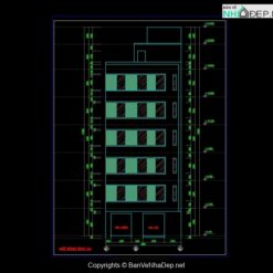 Hồ sơ thiết kế chung cư mini 8 tầng kích thước 9x15m