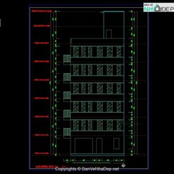 Hồ sơ thiết kế chung cư mini 9x14.5m cao 7 tầng + tum (Full kiến trúc, kết cấu)