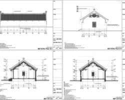 Mẫu bản vẽ thiết kế Nhà cổ gỗ lim 5 gian 2 chái 7.2x20m