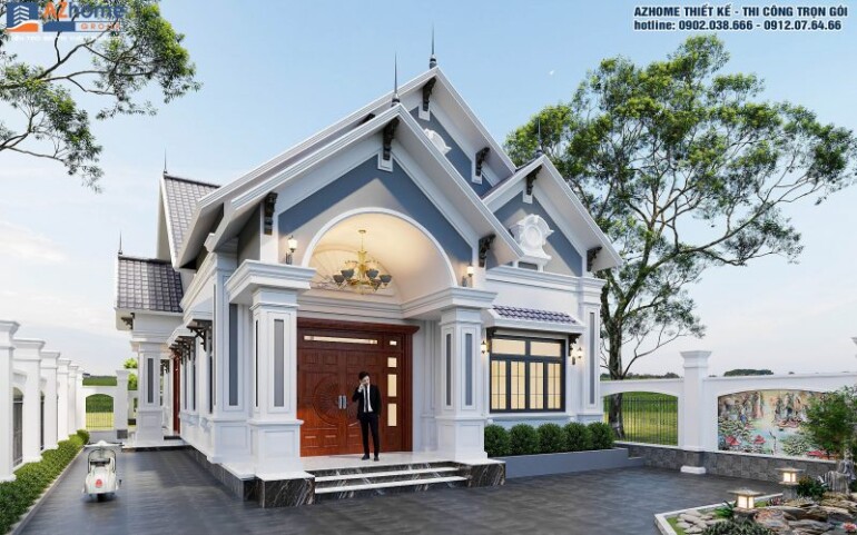 Nhà Mái Thái 1 tầng 10×21 - Ảnh 2