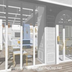 Quán trà sữa đẹp dựng model su