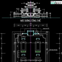 Share miễn phí thiết kế nhà bia tưởng niệm bản vẽ