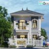 Hồ sơ Biệt thự 2 tầng mái nhật kích thước 7.5x14.5m
