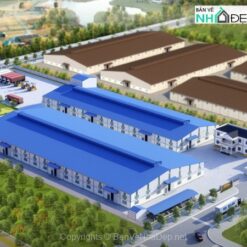 2 mẫu bản vẽ autocad Nhà xưởng 45x100m và 31x93m