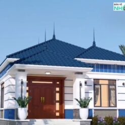 Mẫu thiết kế Biệt Thự 1 tầng mái Nhật hiện đại 7.5x15m