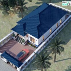 Alternative view of Mẫu thiết kế Biệt Thự 1 tầng mái Nhật hiện đại 7.5x15m