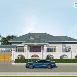 Alternative view of Mẫu nhà vườn mái Nhật đẹp, kích thước xây dựng 18x10m