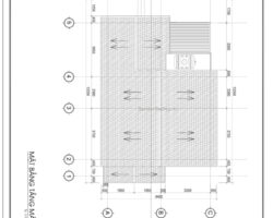 Bản vẽ autocad Biệt thự 2 tầng mái Thái 7.5×12.9m