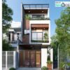 Nhà phố 3 tầng kích thước 4.5x20m