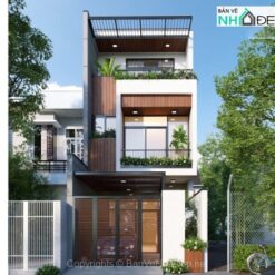 Nhà phố 3 tầng kích thước 4.5x20m