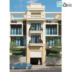 Mẫu nhà phố tân cổ điển 4 tầng 5x14m