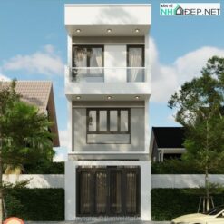 Nhà phố 3 tầng có gác lửng,kích thước 4x9.25m