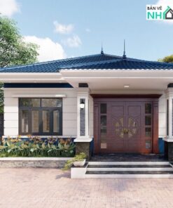 Biệt thự 1 tầng mái Nhật kích thước 9x18m